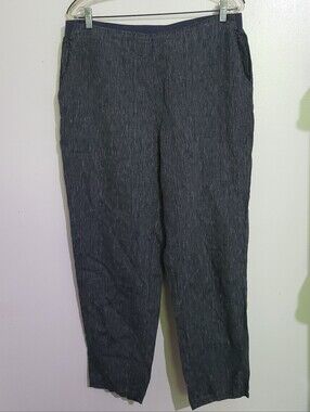 Habitat 100% Linen Pants Blue Denim Color w Pockets Size L